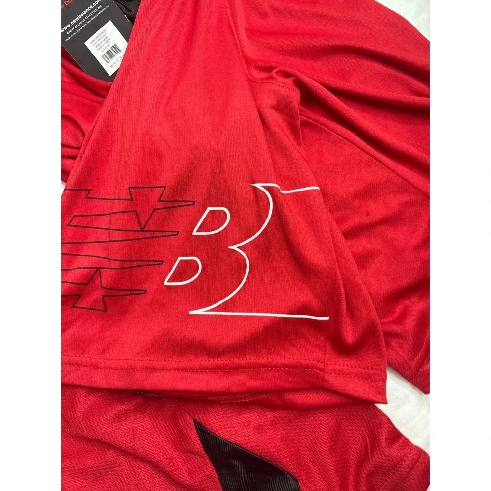 2 NWT New Balance Kids Red Athletic Mesh Shorts Size L 14 16 Basketball Training